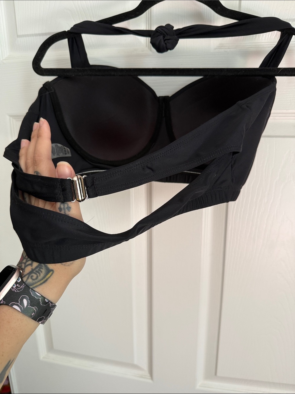 Black Strapless Longline Bikini Top - Picture 3 of 5